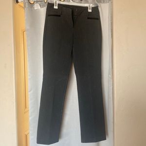7th Ave straight leg dress pants with black trim on pockets